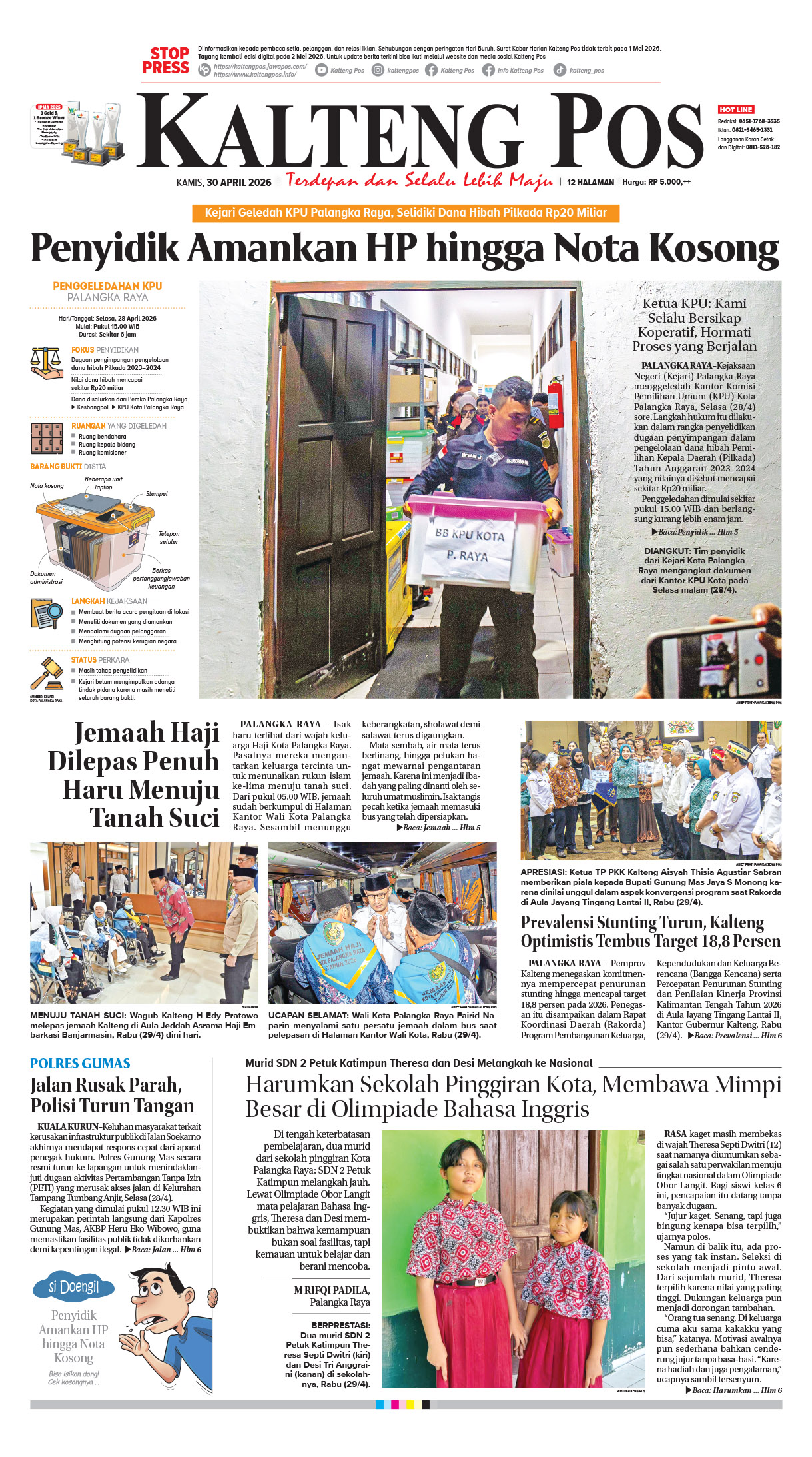 KALTENG POS 30 APRIL 2026