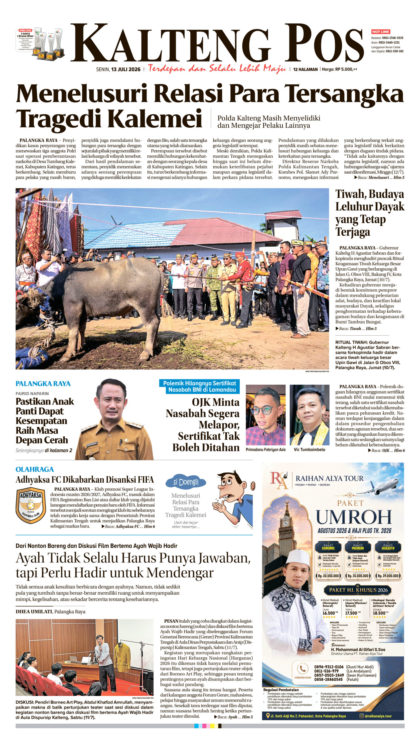 KALTENG POS 13 JULI 2026